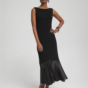 NWT Chicos The Travelers™ Chiffon Hem Dress Size M